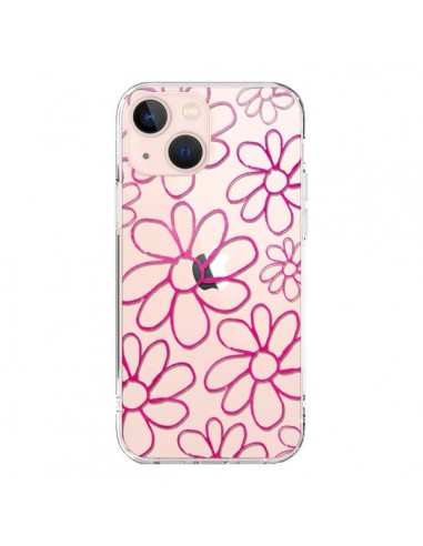 Cover iPhone 13 Mini Giardino Fiorito Pink Trasparente - Sylvia Cook