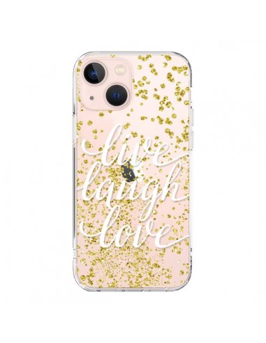 Cover iPhone 13 Mini Live, Laugh, Amore, Vie, Ris, Aime Trasparente - Sylvia Cook