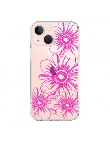 Cover iPhone 13 Mini Fiori Primaverili Rosa Trasparente - Sylvia Cook