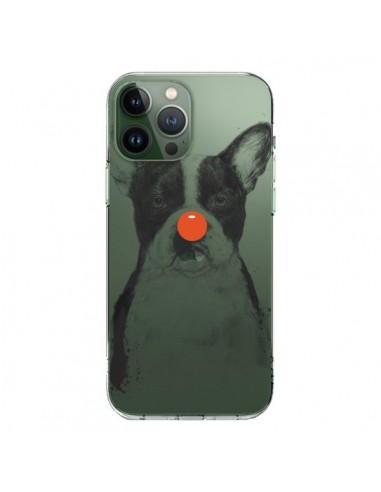 Coque iPhone 13 Pro Max Clown Bulldog Dog Chien Transparente - Balazs Solti