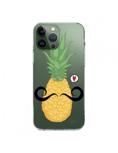 iPhone 13 Pro Max Case Pineapple Moustache Clear - Chapo