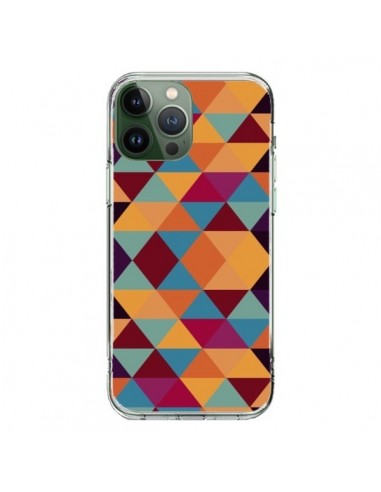 Coque iPhone 13 Pro Max Azteque Triangle Orange - Eleaxart