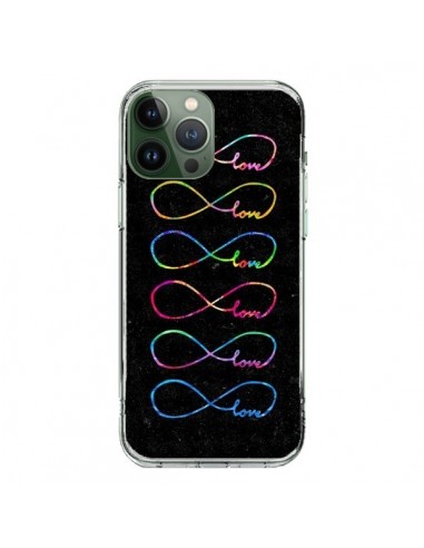 Coque iPhone 13 Pro Max Love Forever Infini Noir - Eleaxart