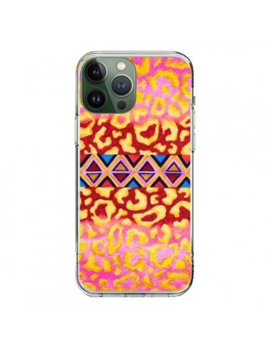 Cover iPhone 13 Pro Max Tribal Leopardo Rosa - Ebi Emporium