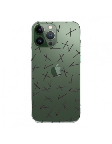 Coque iPhone 13 Pro Max Cross Croix Check Transparente - Ebi Emporium