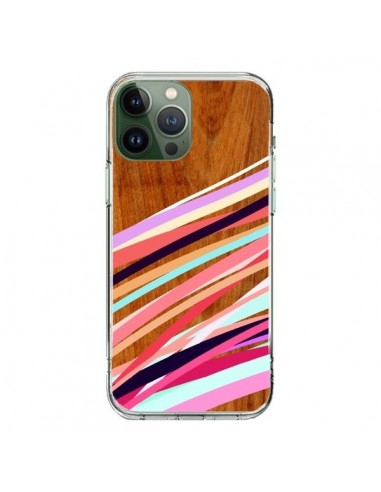 Cover iPhone 13 Pro Max Wooden Waves Coral Legno Azteque Aztec Tribal - Jenny Mhairi