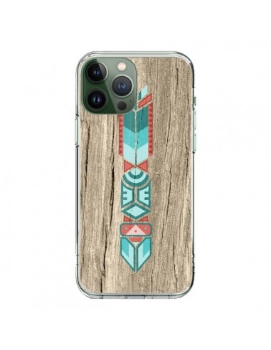 Cover iPhone 13 Pro Max Totem Tribal Azteco Legno Wood - Jonathan Perez