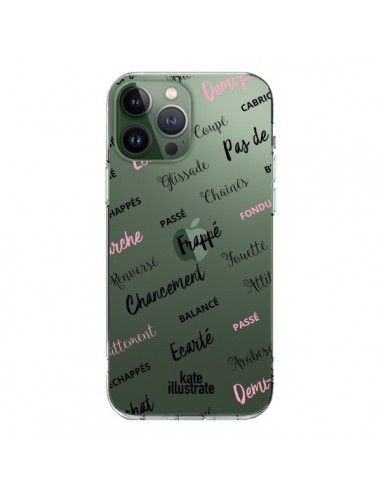 Cover iPhone 13 Pro Max Ballerina Parole Trasparente - kateillustrate