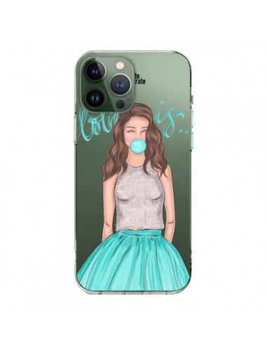 Cover iPhone 13 Pro Max Bubble Girls Tiffany Blu Trasparente - kateillustrate