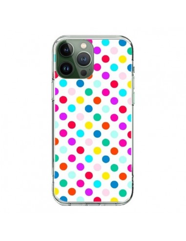 Coque iPhone 13 Pro Max Pois Multicolores - Laetitia