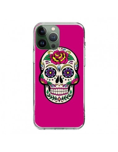 Cover iPhone 13 Pro Max Teschio Messicano Rosa Fucsia - Laetitia