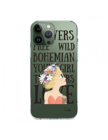 Cover iPhone 13 Pro Max Fiori Amore Trasparente - Lolo Santo