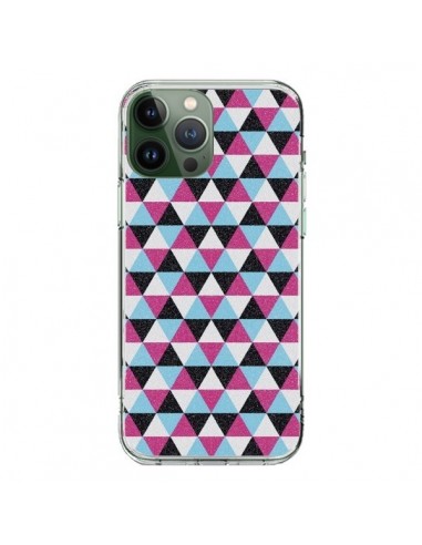 Cover iPhone 13 Pro Max Triangolo Azteco Rosa Blu Grigio - Mary Nesrala