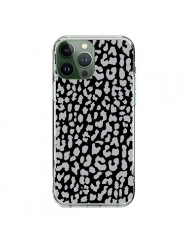 Cover iPhone 13 Pro Max Leopardo Grigio - Mary Nesrala