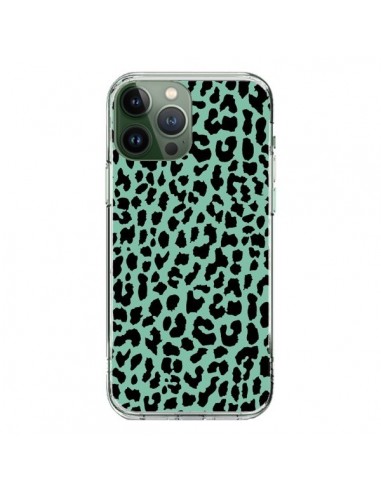 Cover iPhone 13 Pro Max Leopardo Verde Menta Neon - Mary Nesrala