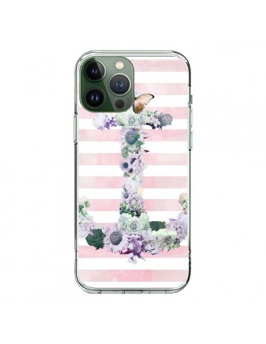 Cover iPhone 13 Pro Max Ancora Marina Rosa Fiori - Monica Martinez