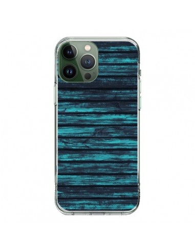 Cover iPhone 13 Pro Max Luna Blu Wood Legno - Maximilian San