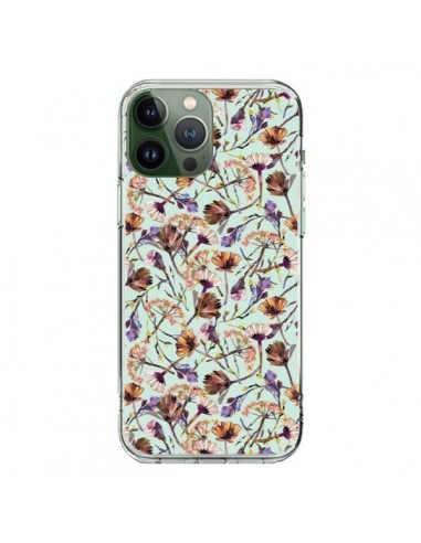 Cover iPhone 13 Pro Max Dry Blu Fiori - Ninola Design