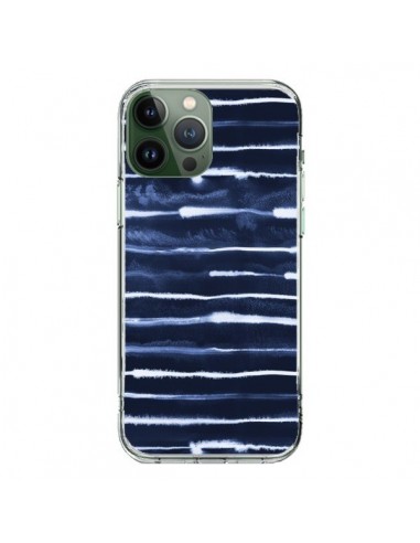 Coque iPhone 13 Pro Max Electric Lines Navy - Ninola Design