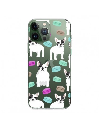 Coque iPhone 13 Pro Max Chiens Bulldog Français Macarons Transparente - Pet Friendly