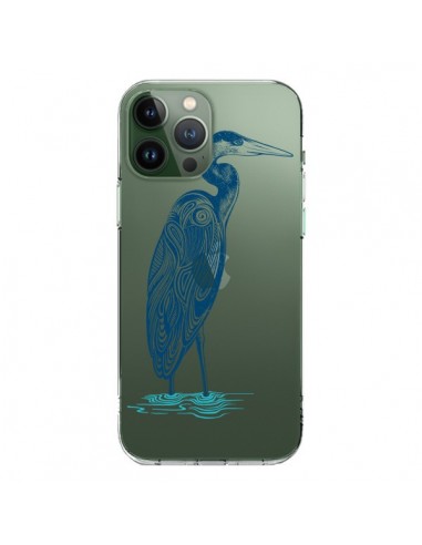 Cover iPhone 13 Pro Max Heron Blu Uccello Trasparente - Rachel Caldwell