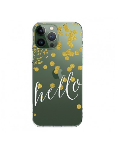 Cover iPhone 13 Pro Max Hello Ciao Trasparente - Sylvia Cook