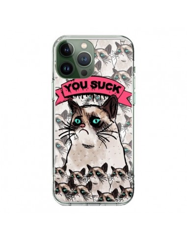 Cover iPhone 13 Pro Max Gatto Brontolone - You Suck - Sara Eshak