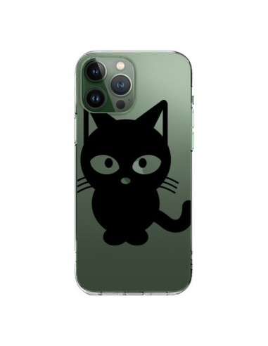 Cover iPhone 13 Pro Max Gatto Nero Trasparente - Yohan B.