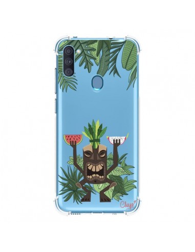 Coque Samsung Galaxy A11 et M11 Tiki Thailande Jungle Bois Transparente - Chapo