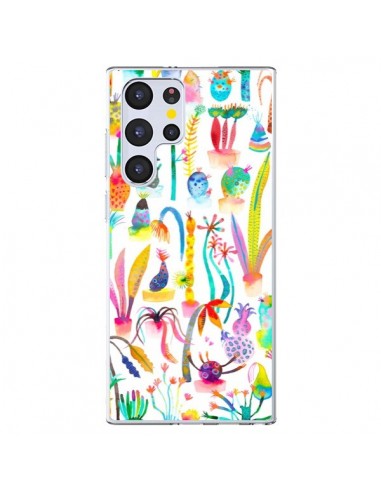 Coque Samsung Galaxy S22 Ultra 5G Little Textured Dots White - Ninola Design