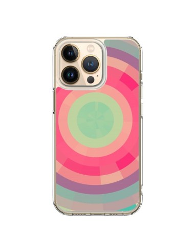 iPhone 13 Pro Case Color Spiral Green Pink - Eleaxart