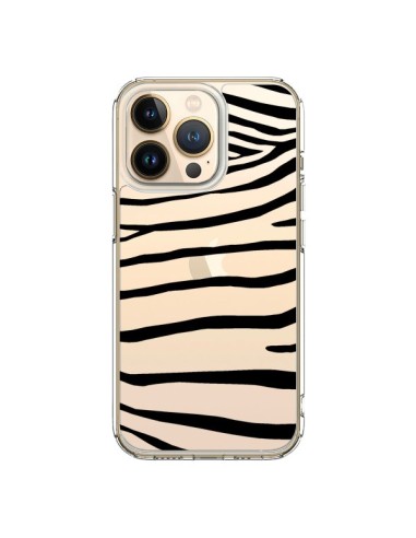 Coque iPhone 13 Pro Zebre Zebra Noir Transparente - Project M