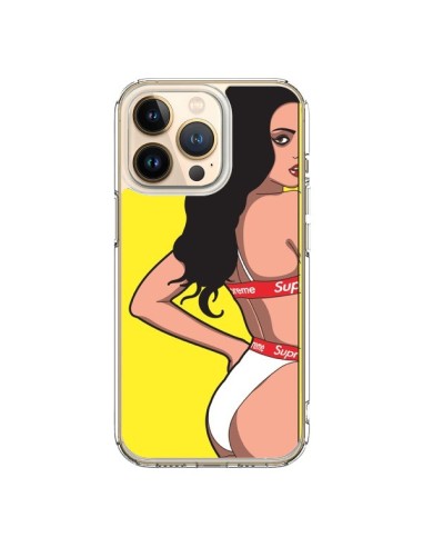 iPhone 13 Pro Case Pop Art Girl Yellow - Mikadololo