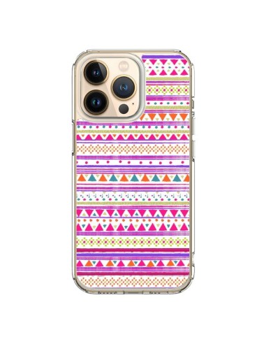 iPhone 13 Pro Case Bandana Pink Aztec - Monica Martinez