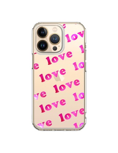 iPhone 13 Pro Case Pink Love Pink Clear - Sylvia Cook