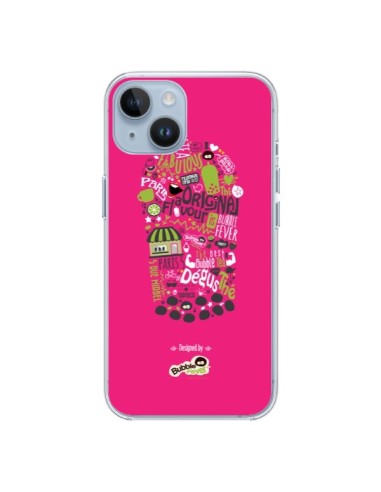 Cover iPhone 14 Bubble Fever Originale Rosa - Bubble Fever