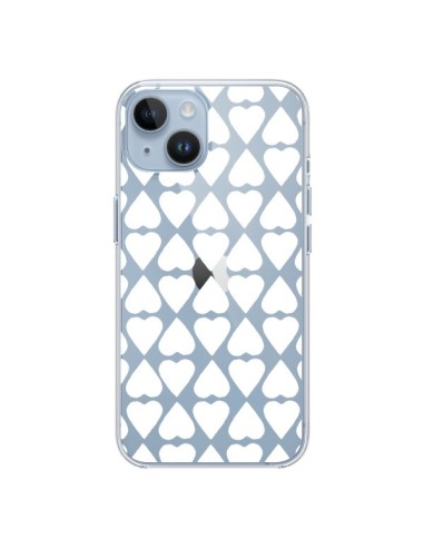 Cover iPhone 14 Cuore Bianco Trasparente - Project M