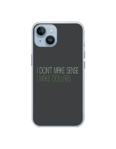 Cover iPhone 14 I don't make sense, I make Dollars, Grigio - Shop Gasoline