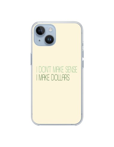 Cover iPhone 14 I don't make sense, I make Dollars, beige - Shop Gasoline