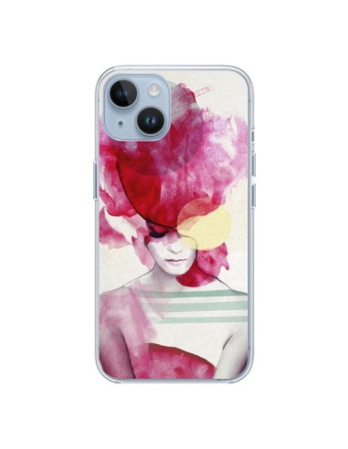 Cover iPhone 14 Bright Pink Ritratt Donna - Jenny Liz Rome