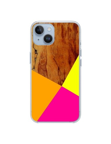 iPhone 14 case Wooden Colour Block Wood Aztec Tribal - Jenny Mhairi