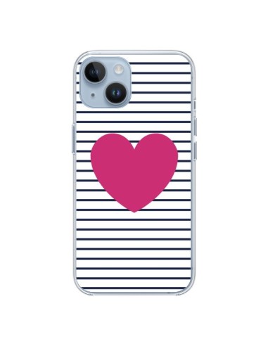 Cover iPhone 14 Cuore Traits Marino - Jonathan Perez