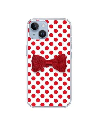 Cover iPhone 14 Papillon Rosso Femminile Bow Tie - Laetitia