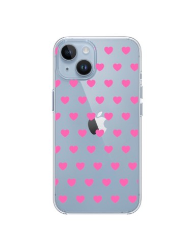 Cover iPhone 14 Cuore Amore Rosa Trasparente - Laetitia