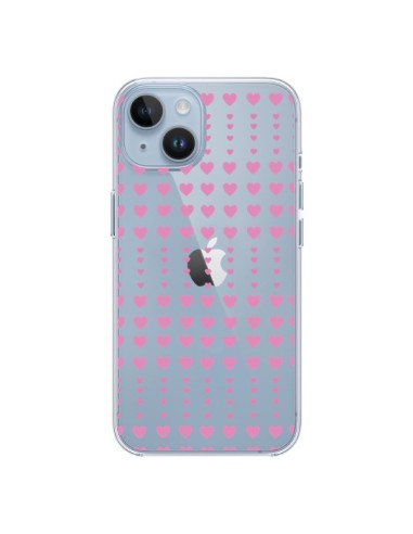 iPhone 14 case Heart Heart Love Amour Pink Clear - Petit Griffin