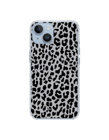 Cover iPhone 14 Leopardo Grigio Neon - Mary Nesrala