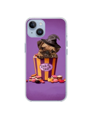 Cover iPhone 14 Cane Halloween Strega Bonbon - Maryline Cazenave