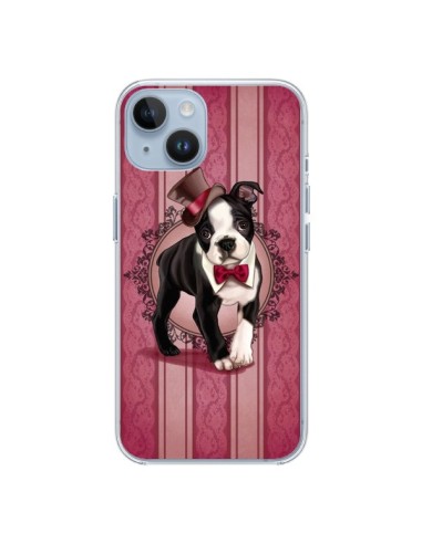 Cover iPhone 14 Cane Gentleman Papillon Cappello - Maryline Cazenave