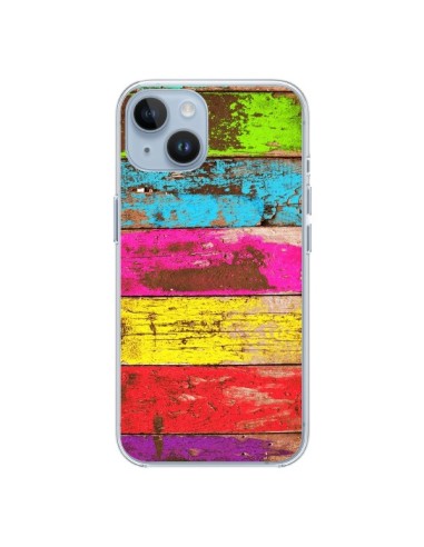 Cover iPhone 14 Legno Colorato Vintage - Maximilian San