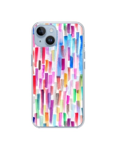 Cover iPhone 14 Colorful Brushstrokes Multicolore - Ninola Design